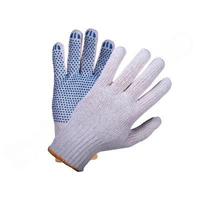 Перчатки Перчатки белые с ПВХ 7/7,5 класс 5-ти нитка "" (Вятка) 000000373 от магазина Zakaz43