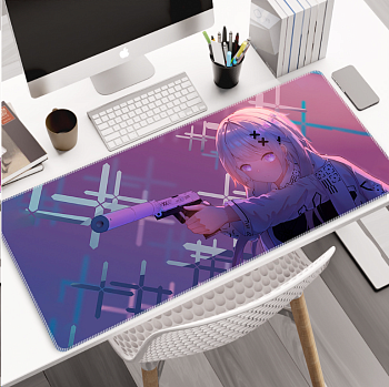Коврики для мыши Игровой коврик для мышки большой, аниме CS. Размер 800х300x3  (Принцесса CS фиолетовый) — фото, цена, купить