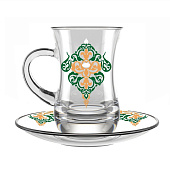 Набор чайный Чайная пара  Армуду с ручкой 145мл арт 2411-Д Ислими1 — фото, цена, купить