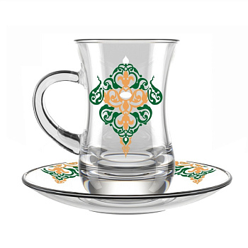 Набор чайный Чайная пара  Армуду с ручкой 145мл арт 2411-Д Ислими1 — фото, цена, купить