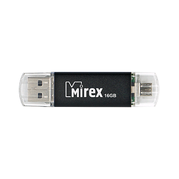 Флэш память USB 16GB Mirex Smart Черный USB/microUSB (13600-DCFBLS16) — фото, цена, купить
