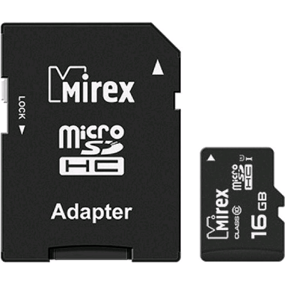 Карты памяти micro SDHC 16GB Class 10 MIREX + adapter UHS-I, U1 (13613-ADSUHS16) 13613-ADSUHS16 от магазина Zakaz43