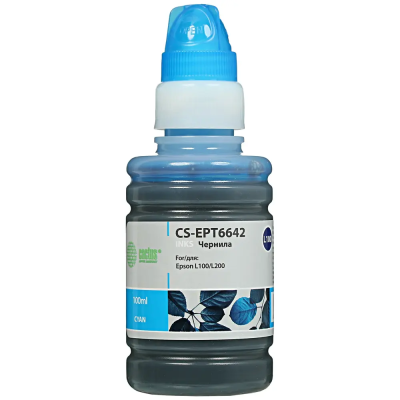 Чернила Cactus CS-EPT6642 ГОЛУБОЙ (100МЛ) EPSON L100 CS-EPT6642 от магазина Zakaz43