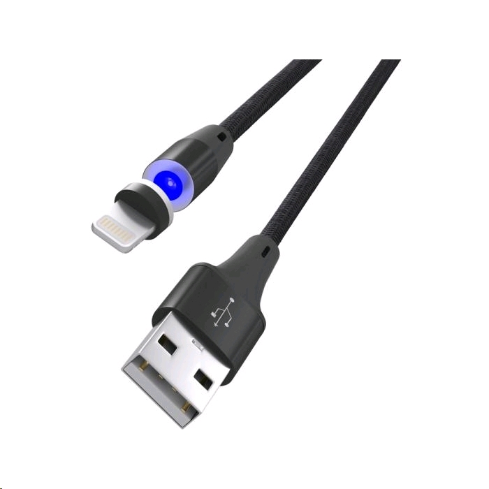 USB  2.0  AM/Lightning 1м Ritmix RCC-522 Magnet Black Кабель