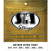 Cтруны для акустической гитары SIT GB1150, Golden Bronze Pro Light 80/20, 11-50 струны