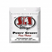 Cтруны для электрогитары SIT PN1150, Power Groove Pure Nickel Medium Light, 11-50 струны