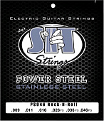 Cтруны для электрогитары SIT PS946, Powersteel Stainless Steel Rock-n-Roll Hybrid, 9-46 струны