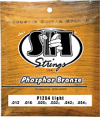 Cтруны для акустической гитары SIT P1254, Phosphor Bronze Light, 12-54 струны