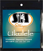 Cтруны для укулеле SIT UK110S-TI, Ukulele Standard Black (Soprano / Concert) струны