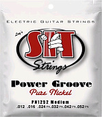 Cтруны для электрогитары SIT PN1252, Power Groove Pure Nickel Medium, 12-52 струны